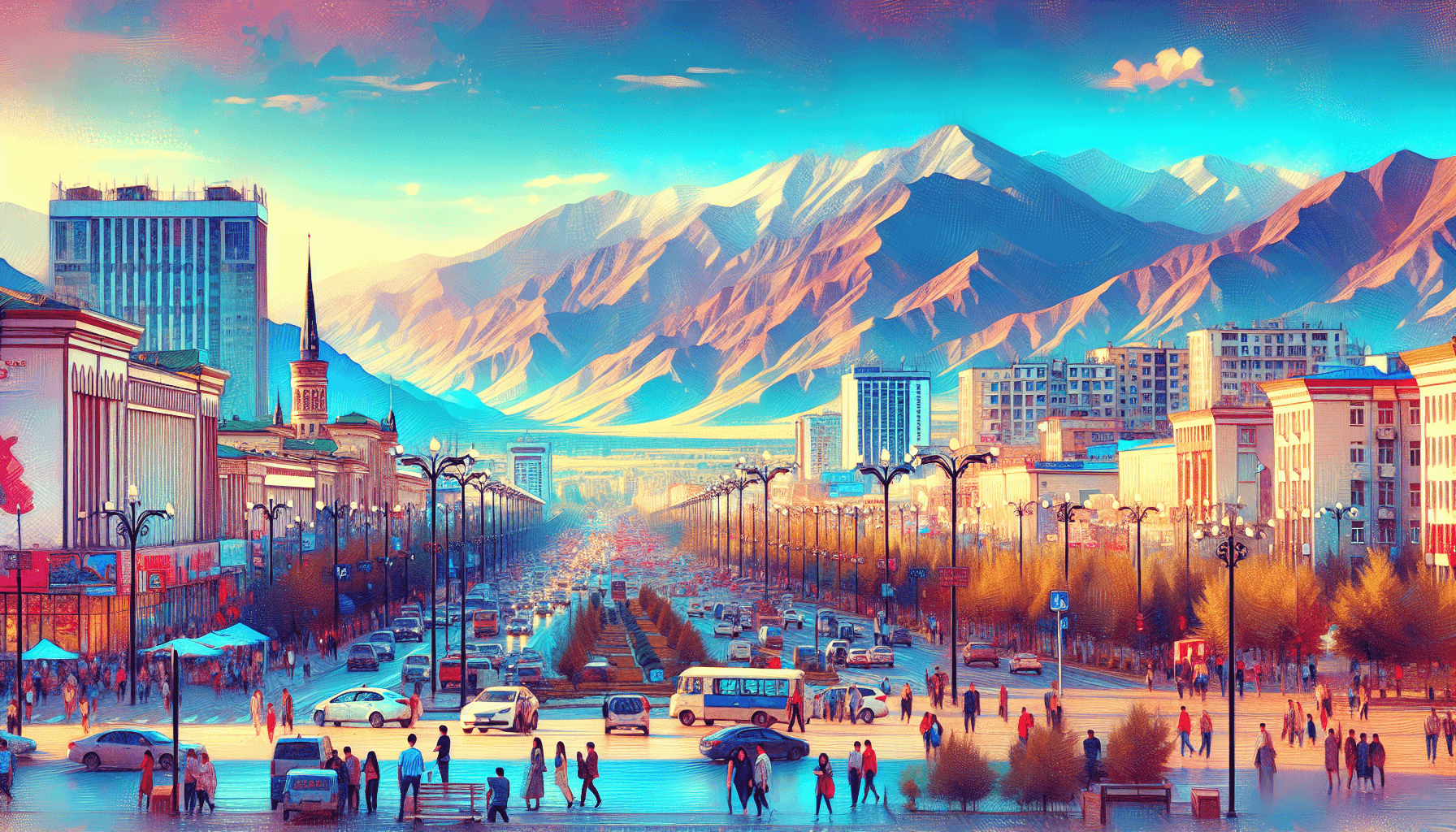 Scenic view of Almaty, Kazakhstan